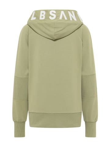 ELBSAND Zip-Jacke mit Kapuze in Green Leaf