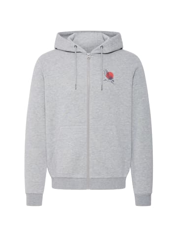 BLEND Kapuzensweatjacke BHJapa in Grau