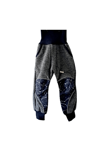 levily - Manufaktur babyfroh  Hose Wollwalk-Softshell Anthrazit-Kosmos