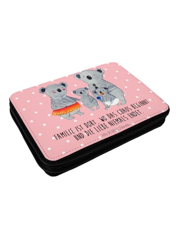 Mr. & Mrs. Panda Schulmäppchen Koala Familie mit Spruch in Rot Pastell