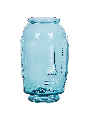 Beliani Dekovase SAMBAR in Blau - (W) 17 x (H) 31 x (L) 17 cm