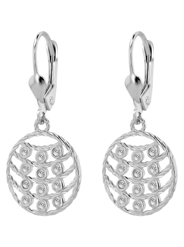 Adeliás Damen Anhänger aus 333 Gold mit Zirkonia in silber