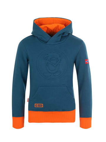 Trollkids Kapuzenpulli "Lillehammer" in Mystik Blau / Orange