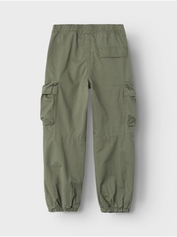 name it Jogger Cargo Hose Twill Parachute Chino Pants NKMBEN in Olive