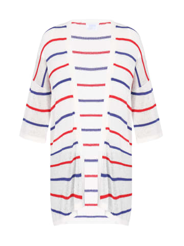 usha BLUE LABEL Women Cardigan in white navy red
