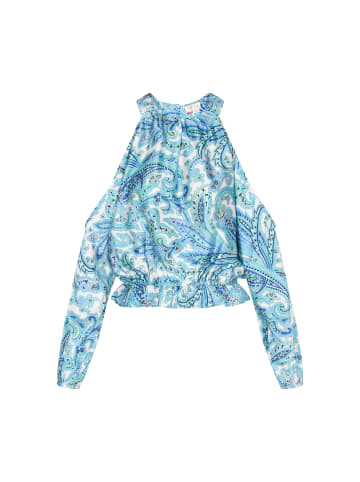 IZIA Women Blouse in blue multicolor
