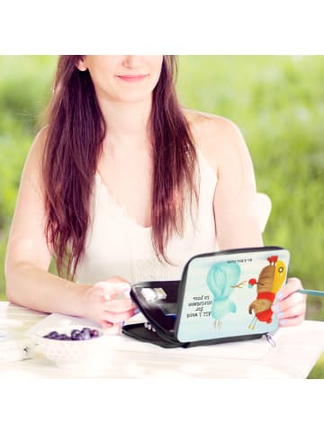 Mr. & Mrs. Panda Etui Nachtfalter Schneemann Design mit Spruch in Weiß