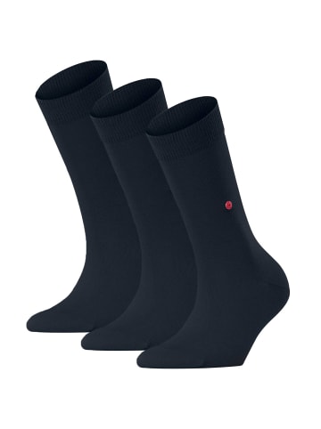 Burlington Socken 3er Pack in Schwarz/Rot