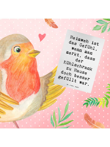 Mr. & Mrs. Panda Grußkarte Spruch Heimweh Kühlschrank mit Spruch in Weiß