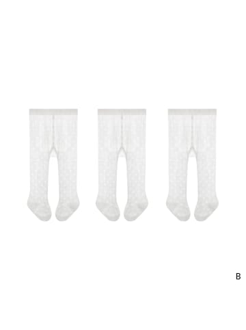 MUNADUNA Baby Sommer Netzstrumpfhose in Weiß B