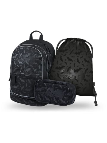 BAAGL 3-tlg. Set: Schulrucksack Core in Schwarz Batman