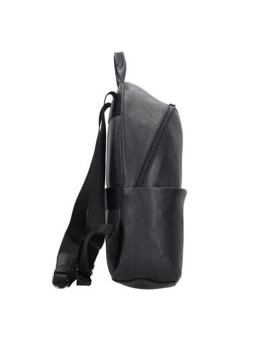 Mandarina Duck Mellow Leather Rucksack Leder 37 cm Laptopfach in nero