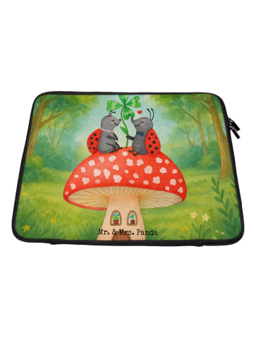 Mr. & Mrs. Panda Laptop Tasche Marienkäfer Fliegenpilz Design oh... in Weiß