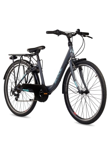 S'COOL Kinderfahrrad - chiX 26 Zoll 6-Gang | ab 10 Jahre - Dark Grey/Aqua
