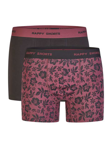 Happy Shorts Boxer Jersey in schwarz, bordeaux