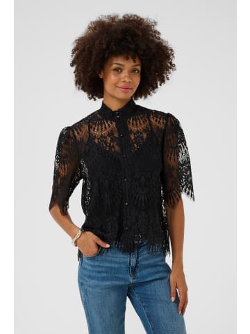 CULTURE Kurzarm-Bluse CUokram Relaxed fit in Black