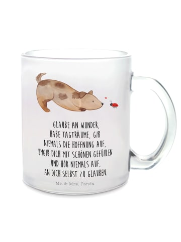 Mr. & Mrs. Panda Teetasse Hund Marienkäfer mit Spruch in Transparent