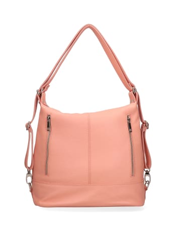 Chiara Ferretti Convertierbare Schultertasche zum Rucksack in SALMON