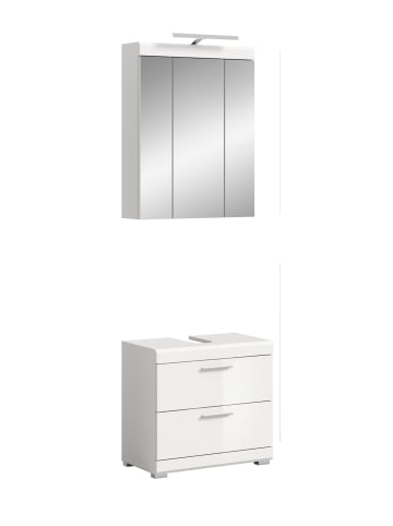 ebuy24 Badmöbelset Scout Weiß 60 x 34 cm