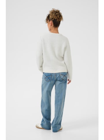 Cream Strickpullover CRTinsel Straight fit in Whisper White Snowflake