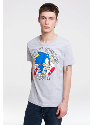 Logoshirt T-Shirt Sonic the Hedgehog 1991 in grau-meliert