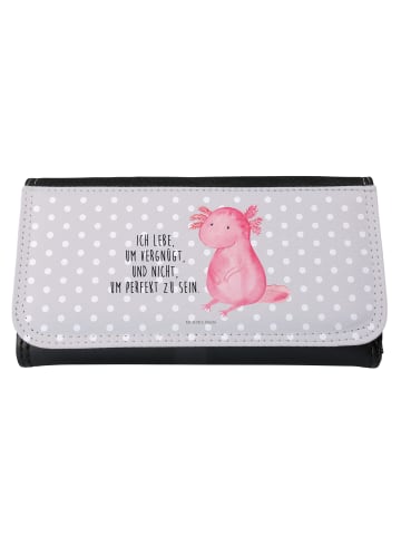 Mr. & Mrs. Panda Portemonnaie Axolotl Niedlich mit Spruch in Grau Pastell