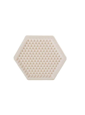 Nabbi Stiftplatte Hexagon für Midi-Bügelperlen in weiß