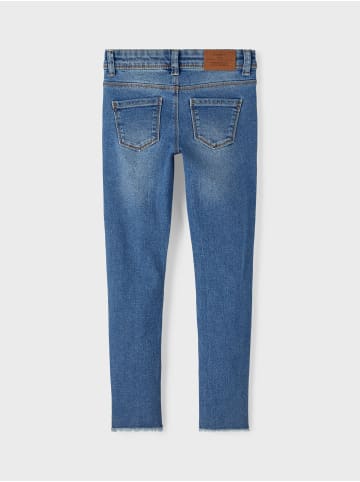 name it Skinny Jeans Denim Hose mit Fransen NKFPOLLY in Blau