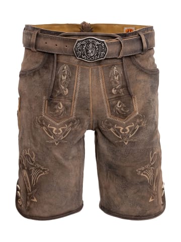MADDOX Lederhose FELIXSEE in dunkelbraun