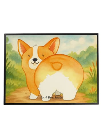Mr. & Mrs. Panda Schreibtischunterlage Corgi Po Design ohne Spruch in Weiß
