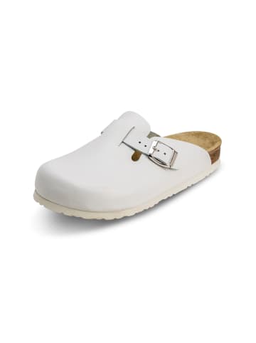 VITAFORM Vollrindleder Clogs in weiß