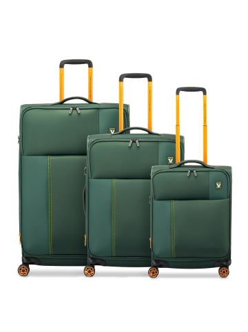 Roncato Move 4 Rollen Kofferset 3-teilig mit Dehnfalte in verde mimetico