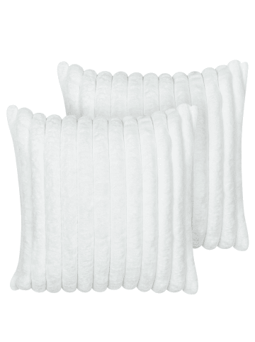 Beliani 2er-Set Dekokissen RAKYA in Weiß