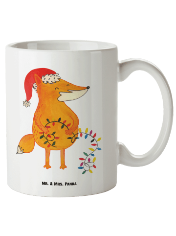 Mr. & Mrs. Panda XL Tasse Fuchs Weihnachten ohne Spruch in Weiß