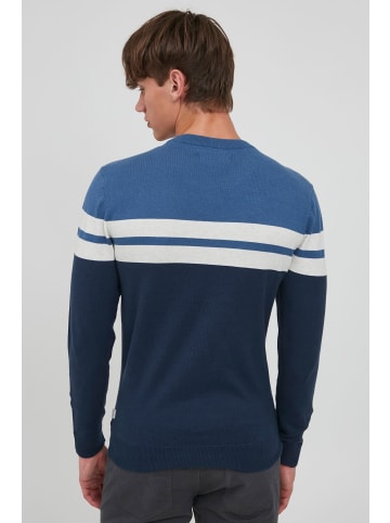 BLEND Strickpullover BHNarius 20713948 ME Feinstrick Pullover im Colorblock Design in mittelblau