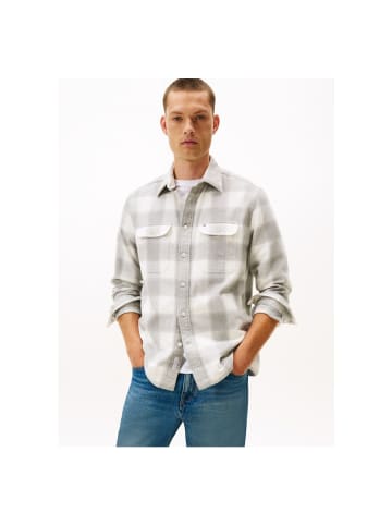 Tommy Hilfiger Langarmhemd in light grey htr - check