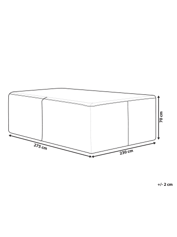 Beliani Regenschutzhülle CHUVA in Schwarz - (W) 275 x (H) 70 x (L) 230 cm