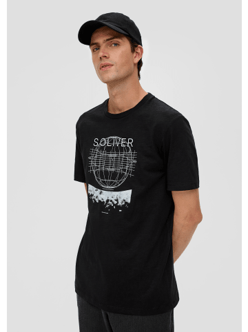 s.Oliver T-Shirt kurzarm in Schwarz