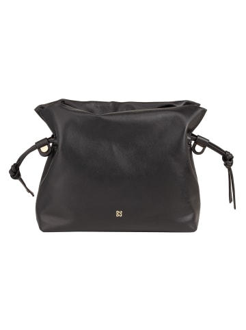 DuDu Umhängetasche Leder 26 cm in black rose