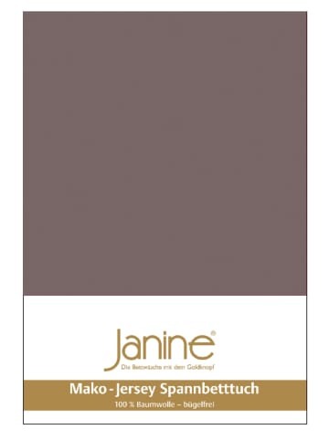 Janine Spannbetttuch Mako Feinjersey in capuccino