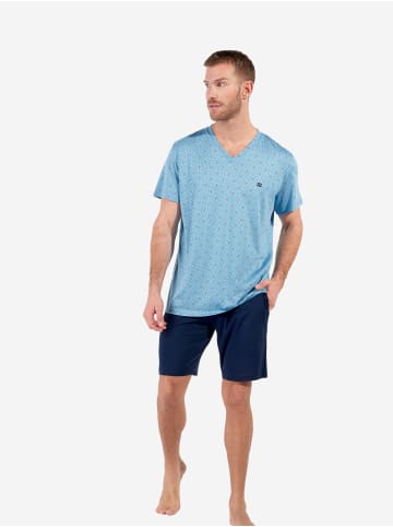 HOM Shorty Walter Short Sleepwear in blue print