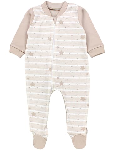 TupTam Baby Unisex Schlafstrampler mit Fuß 3er Pack in beige