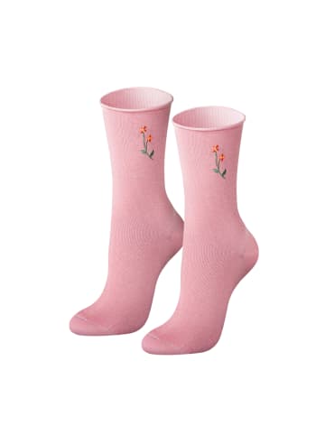 von Jungfeld Stickmotiv Blumen in Stick Rosa
