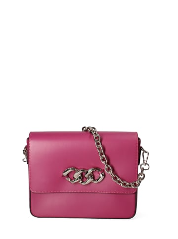 John Richmond Schultertasche in FUCHSIA AND SILVER