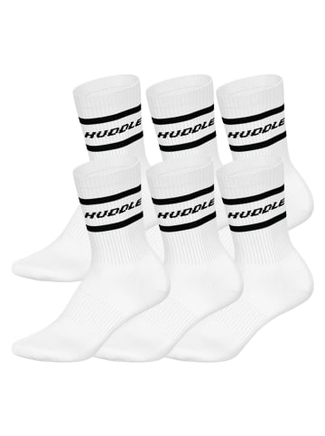HUDDLE Socken 6er Pack in Weiß