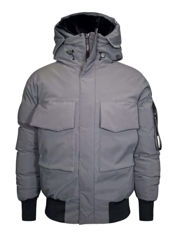 SikSilk Winterjacke Hooded in Grey