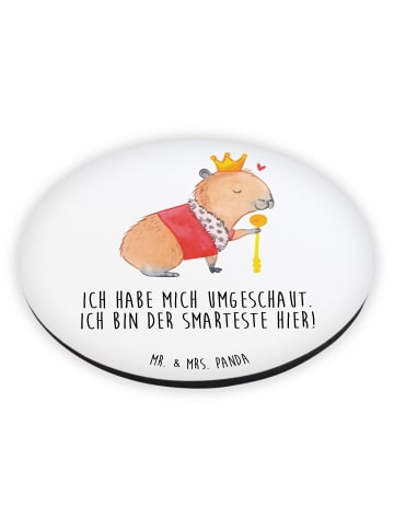 Mr. & Mrs. Panda magnet Capybara König mit Spruch in Weiß