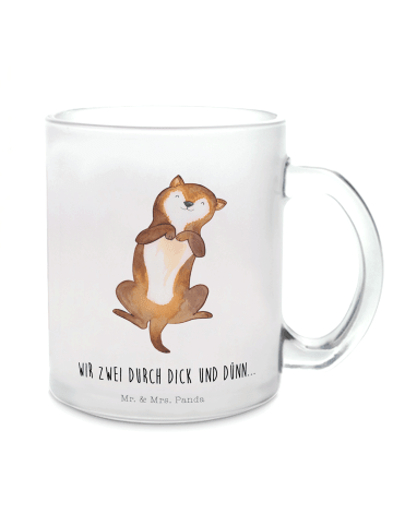 Mr. & Mrs. Panda Teetasse Hund Streicheln mit Spruch in Transparent