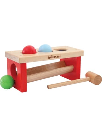 Spielmaus Holz Motorikspielzeug Kugelklopfbank, 24 x 11 x 10 cm, ab 1 Jahr