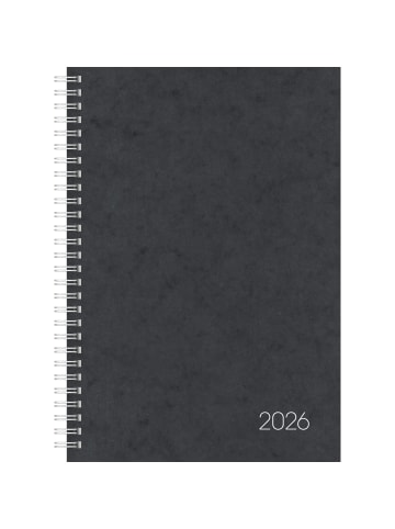 BRUNNEN Buchkalender 797 16,8x24cm 1 Woche/2 Seiten Karton-Einband schwarz ...